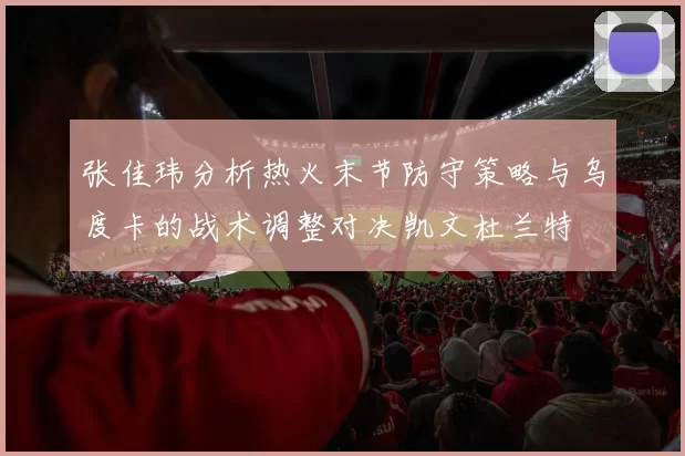 张佳玮分析热火末节防守策略与乌度卡的战术调整对决凯文杜兰特